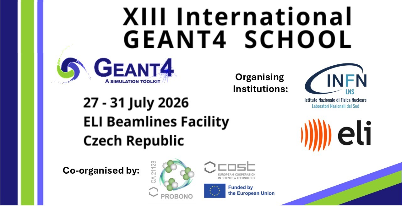 XIII International Geant4 School - Pre-announcement