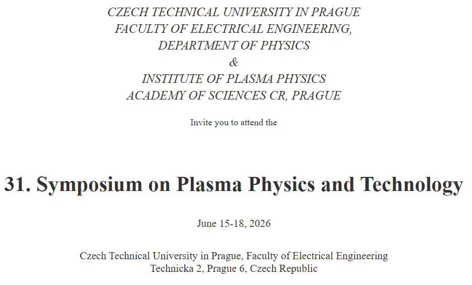 31st Symposium on Plasma Physics and Technology